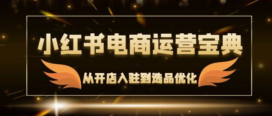 （12497期）小红书电商运营宝典：从开店入驻到选品优化，一站式解决你的电商难题-领学通