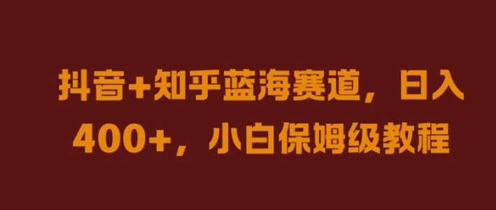 抖音+知乎蓝海赛道，日入几张，小白保姆级教程【揭秘】-领学通