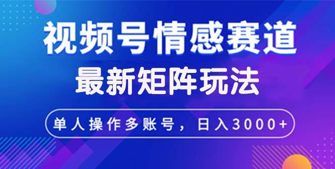（12609期）视频号创作者分成情感赛道最新矩阵玩法日入3000+-领学通
