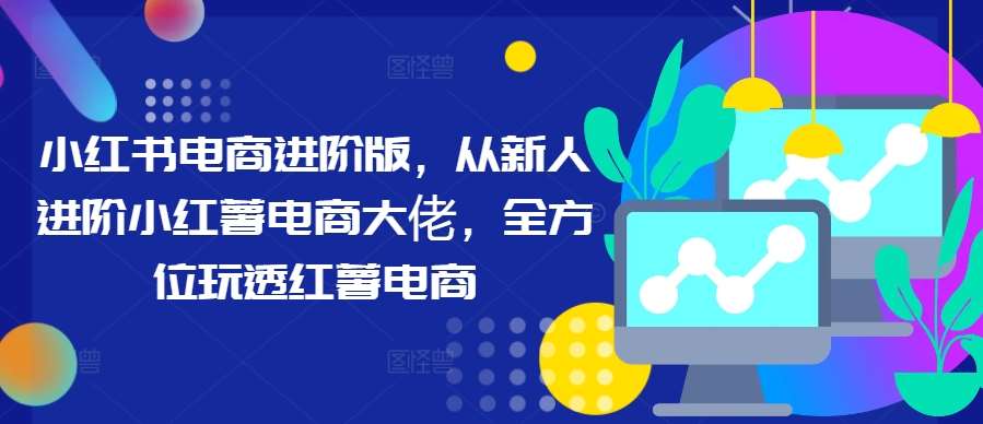 小红书电商进阶版，从新人进阶小红薯电商大佬，全方位玩透红薯电商-领学通