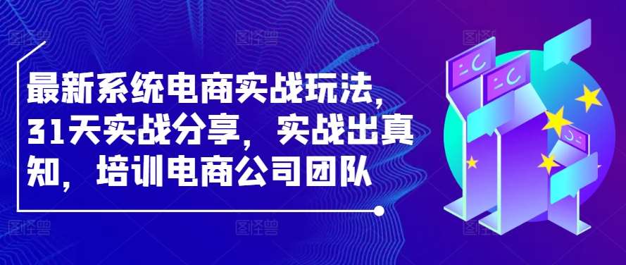 最新系统电商实战玩法，31天实战分享，实战出真知，培训电商公司团队-领学通