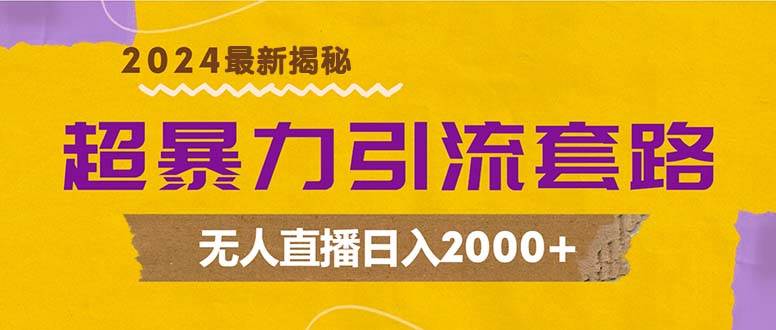 （12800期）超暴力引流套路，无人直播日入2000+-领学通