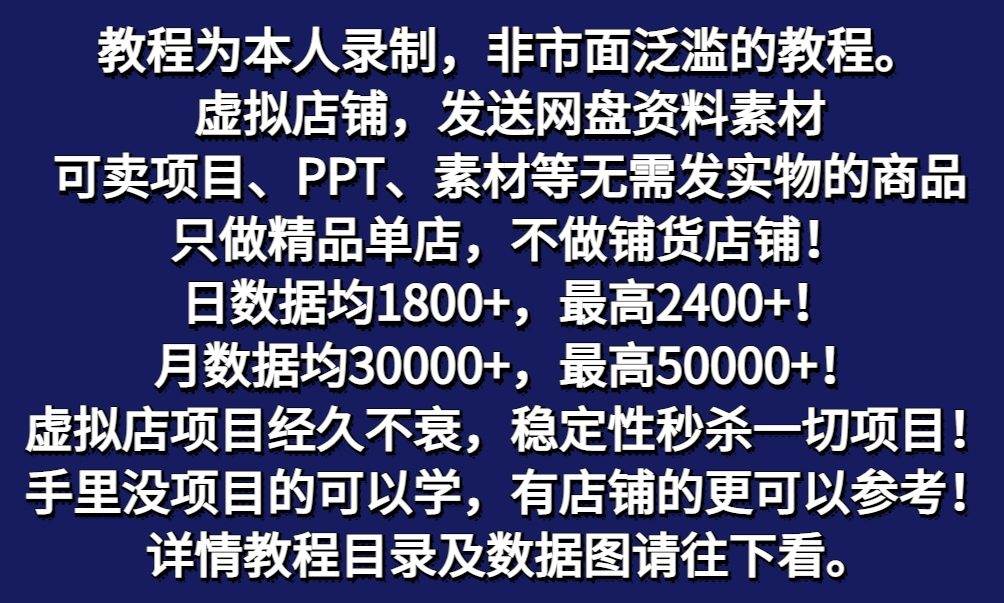 拼多多虚拟店铺项目，电脑挂机自动发货，单店日利润300+-领学通