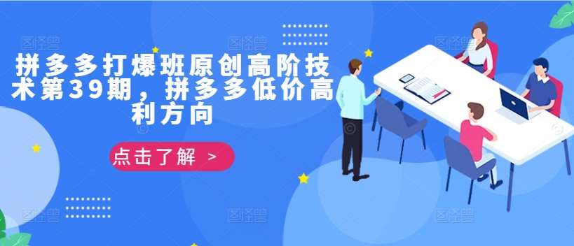 拼多多打爆班原创高阶技术第39期，拼多多低价高利方向-领学通