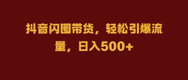 抖音闪图带货，轻松引爆流量，日入几张【揭秘】-领学通