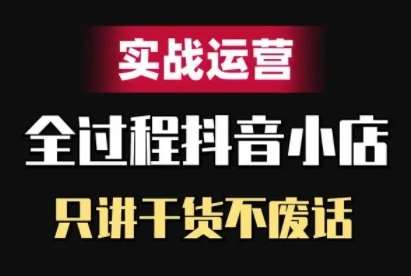 抖音小店精细化实战运营，只讲干货不废话-领学通