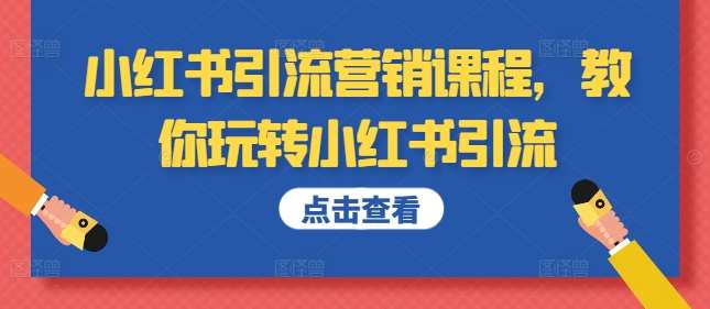 小红书引流营销课程，教你玩转小红书引流-领学通