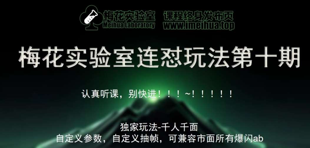 梅花实验室社群专享课视频号连怼玩法第十期课程+第二部分-FF助手全新高自由万能爆闪AB处理-领学通