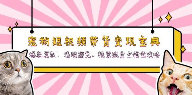 宠物短视频带货变现宝典：爆款复制、违规避免、搜索流量占领全攻略-领学通
