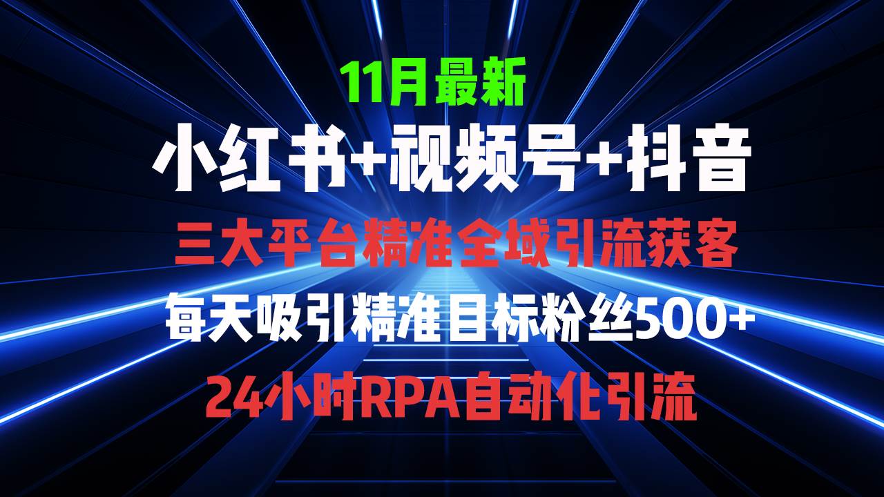 （13259期）全域多平台引流私域打法，小红书，视频号，抖音全自动获客，截流自…-领学通