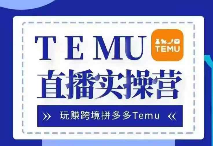 Temu直播实战营，玩赚跨境拼多多Temu，国内电商卷就出海赚美金-领学通
