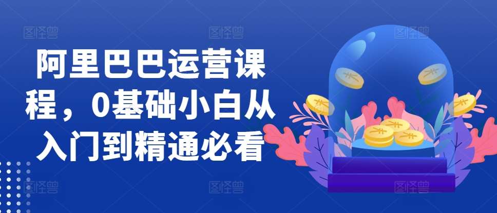 阿里巴巴运营课程，0基础小白从入门到精通必看-领学通