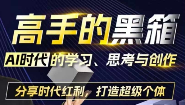 高手的黑箱：AI时代学习、思考与创作-分红时代红利，打造超级个体-领学通