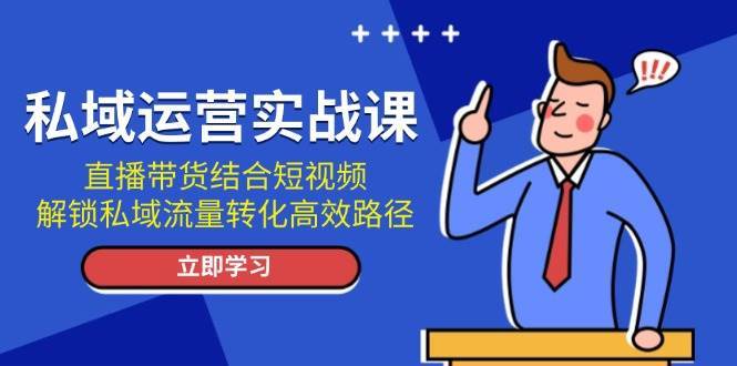 私域运营实战课：直播带货结合短视频，解锁私域流量转化高效路径-领学通
