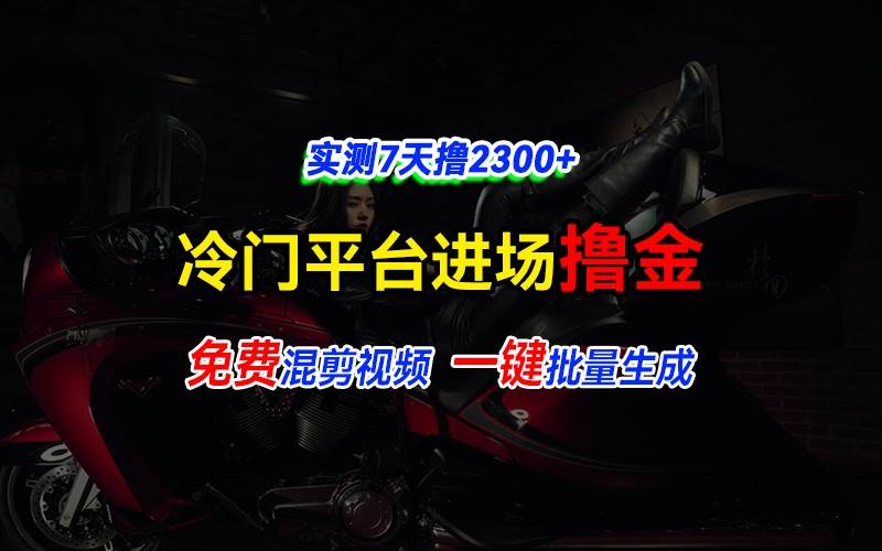 全新冷门平台vivo视频，快速免费进场搞米，通过混剪视频一键批量生成，实测7天撸2300+-领学通