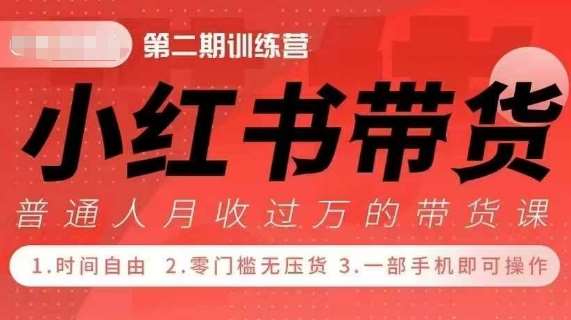 小Red书带货42天训练营 2.0版，宝妈+自由职+上班族+大学生，提高副业收入的大红利项目-领学通