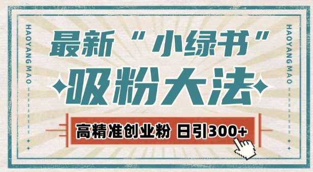 最新自动化“吸粉术”，小绿书激活私域流量，每日轻松吸引300+高质精准粉!-领学通