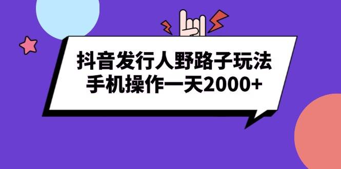 （13657期）抖音发行人野路子玩法，手机操作一天2000+-领学通