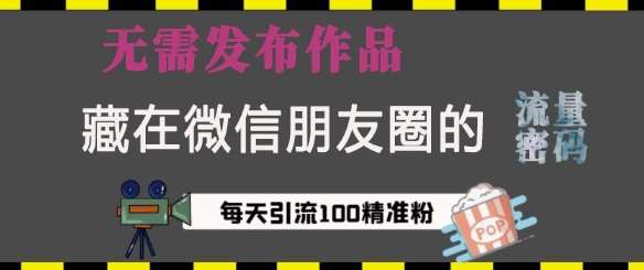 藏在微信朋友圈的流量密码，无需发布作品，单日引流100+精准创业粉【揭秘】-领学通