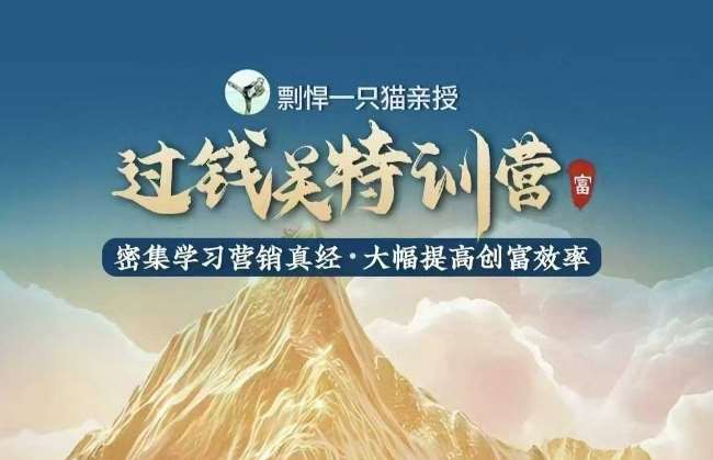 剽悍一只猫-过钱关特训营，学习营销真经 大幅度提高创富效率-领学通