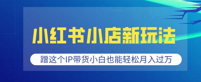 小红书小店新玩法，蹭这个IP带货，小白也能轻松月入过W【揭秘】-领学通