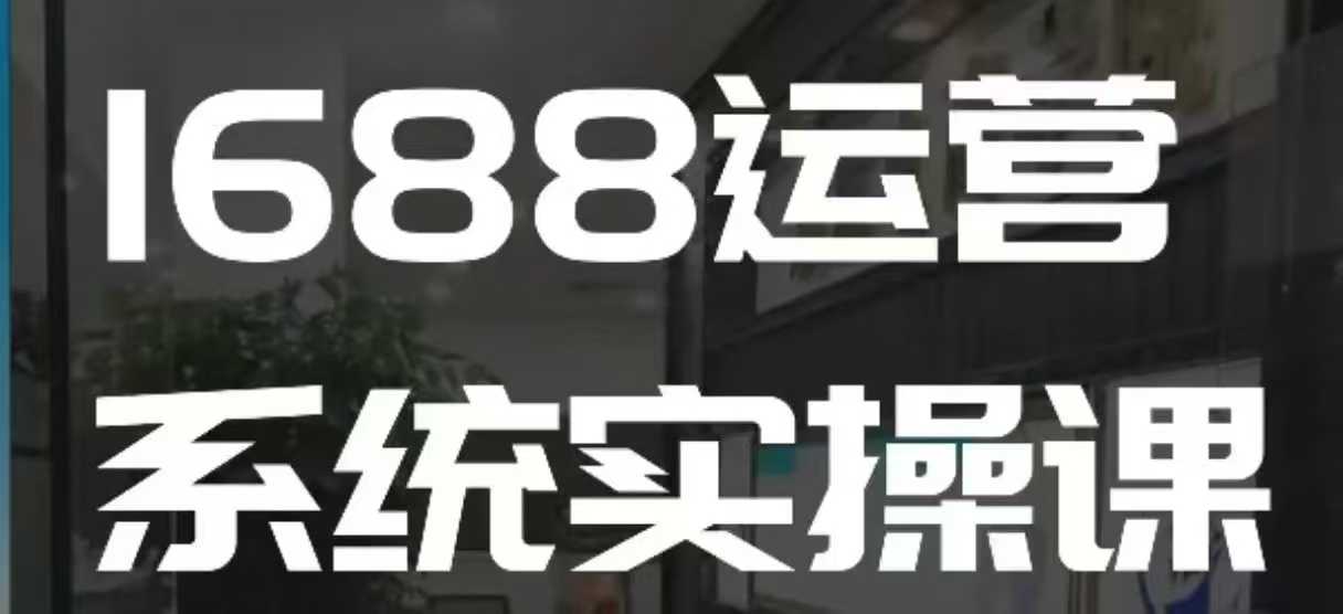 1688高阶运营系统实操课，快速掌握1688店铺运营的核心玩法-领学通