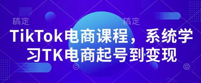 TikTok电商课程，​系统学习TK电商起号到变现-领学通