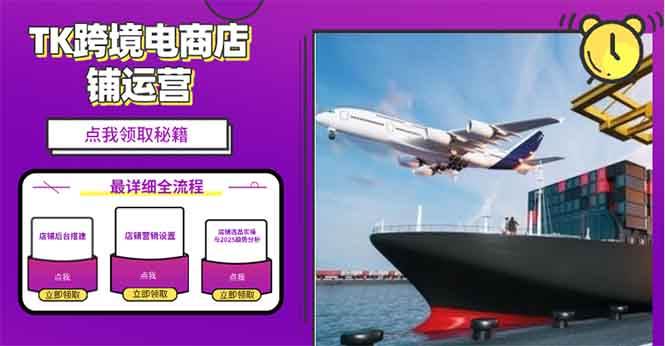 （13951期）2025TK跨境电商选品趋势0到1店铺搭建最全实操讲解，轻松在家把货卖出国-领学通