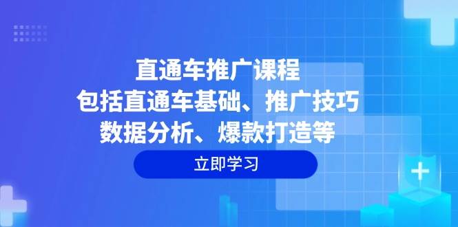 （14001期）直通车推广课程：包括直通车基础、推广技巧、数据分析、爆款打造等-领学通