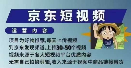 京东短视频带货课，无需自己拍摄剪辑，保姆式教学，两天快速上手-领学通