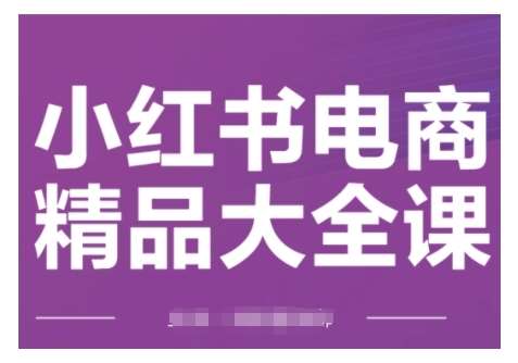 小红书电商精品大全课，快速掌握小红书运营技巧，实现精准引流与爆单目标，轻松玩转小红书电商-领学通