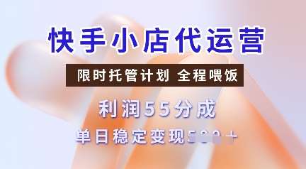 快手小店代运营，限时托管计划，收益55分，单日稳定变现多张【揭秘】-领学通