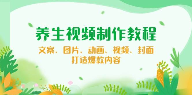 （14163期）养生视频制作教程，文案、图片、动画、视频、封面，打造爆款内容-领学通