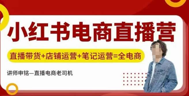 小红书电商直播训练营，直播带货+店铺运营+笔记运营-领学通