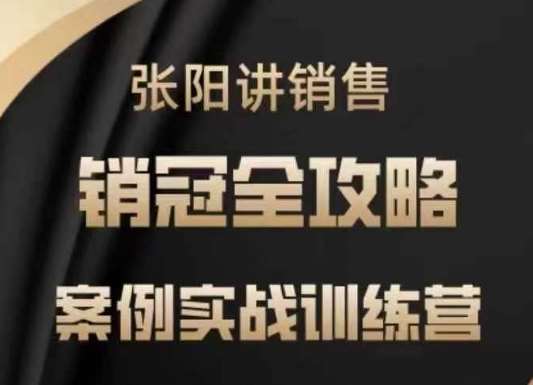 张阳讲销售实战训练营，​案例实战训练，销冠全攻略-领学通