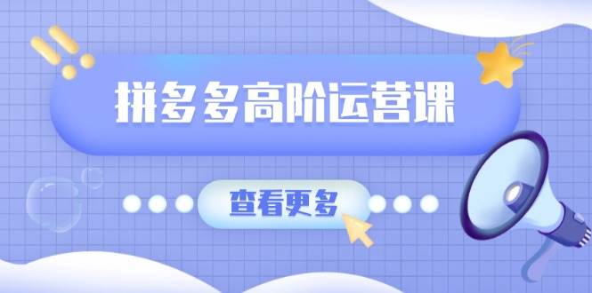 （14327期）拼多多高阶运营课：极致群爆款玩法，轻付费无尽复制，打造单品爆款之路-领学通