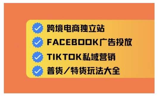 跨境电商独立站及全域流量营销，从0基础快速入门并精通跨境电商运营-领学通