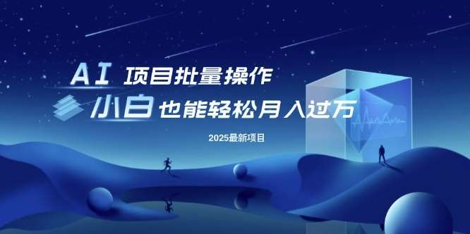 25年最新项目批量操作，小白也能轻松月入过W，可无限放大【揭秘】-领学通
