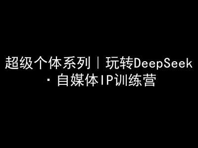 超级个体系列，玩转DeepSeek·自媒体IP训练营，deepseek教程-领学通