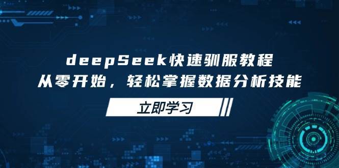 deepSeek快速驯服教程，从零开始，轻松掌握数据分析技能-领学通