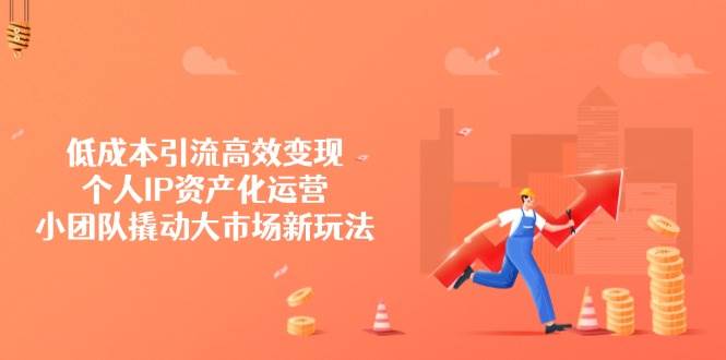 （14555期）低成本引流高效变现，个人IP资产化运营，小团队撬动大市场新玩法-领学通