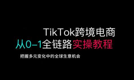 TikTok跨境电商从0-1全链路全方位实操教程，把握多元变化中的全球生意机会-领学通