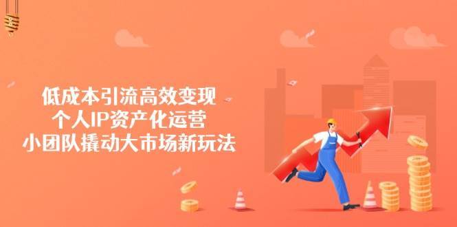 低成本引流高效变现，个人IP资产化运营，小团队撬动大市场新玩法-领学通