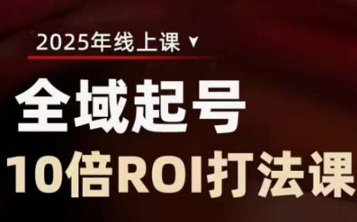 2025全域起号10倍ROI打法课，助你提升直播间的投资回报率-领学通