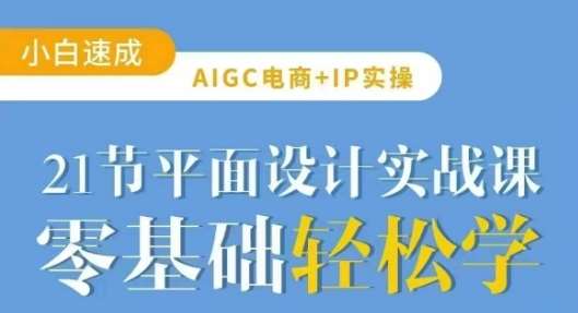 AIGC电商必备实操21节平面设计实战课，教你玩转AI-领学通