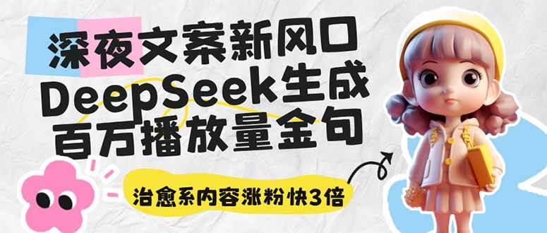 （14587期）深夜文案新风口：DeepSeek生成百万播放量金句，治愈系内容涨粉快3倍-领学通