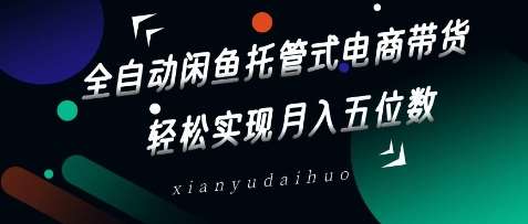 全自动闲鱼托管式电商带货，轻松实现月入五位数【揭秘】-领学通