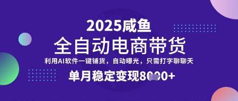 全网首发【闲鱼全自动电商带货】三年磨一剑，一朝露锋芒，单月稳定变现8k+【揭秘】-领学通