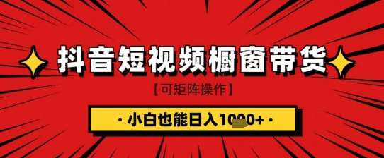 抖音短视频食品橱窗带货，小白轻松上手日入1k+【揭秘】-领学通