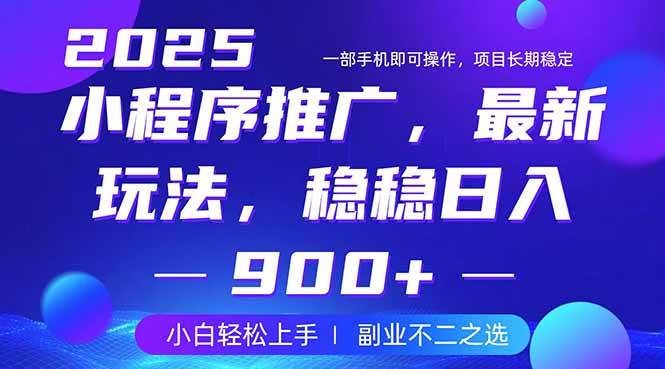 （14137期）25年小程序掘金最新玩法，稳稳日入900+，副业兼职的不二之选-领学通